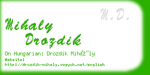 mihaly drozdik business card